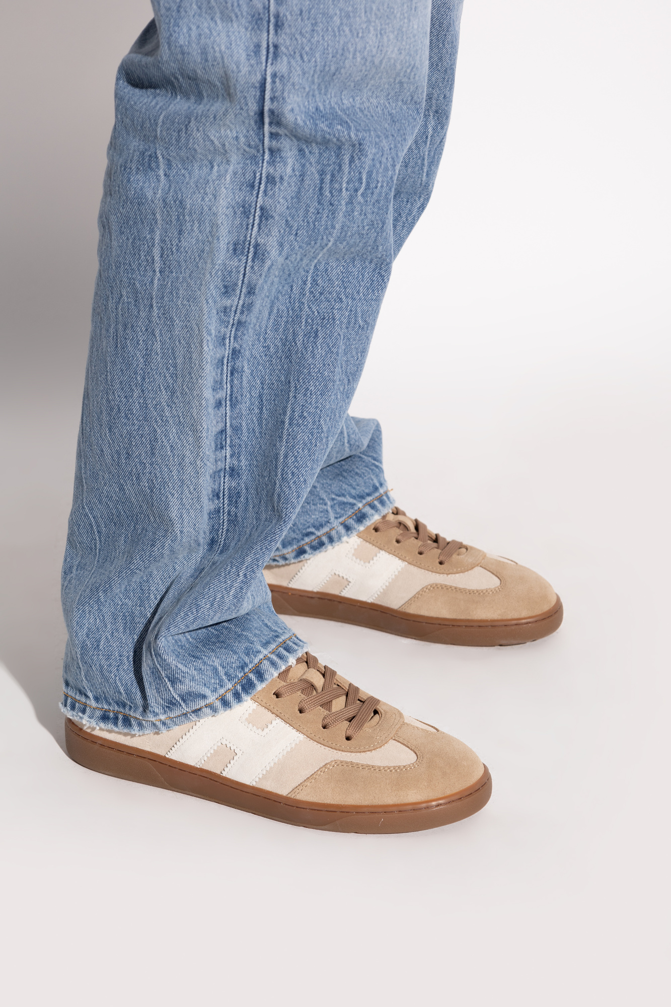 スニーカー HOGAN Cool Sneakers - Hogan - Leather - Beige Hogan Cool leather and suede sneakers in beige - Hogan